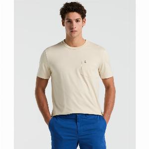Supima Sticker Pete Pocket TShirt In Birch