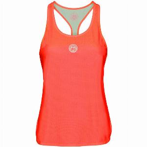 BIDI BADU Rahel Tech Débardeur Tank Top Filles  Corail  Blanc