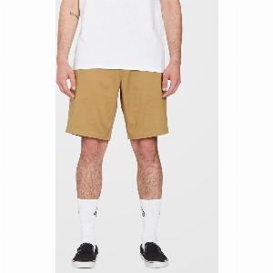 Volcom Short Frickin à taille élastique 19  DARK KHAKI