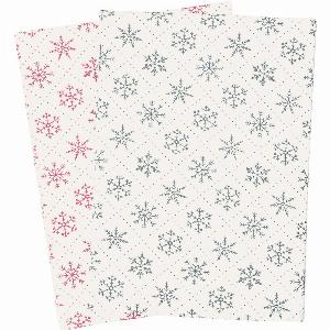 LIVARNO Lot de 2 torchons 50 x 70 cm flocons