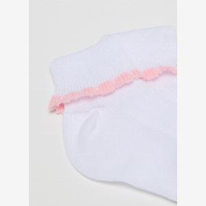 Calzini Corti Multicolore per Bambini con Volant Rosa  Taglia 03