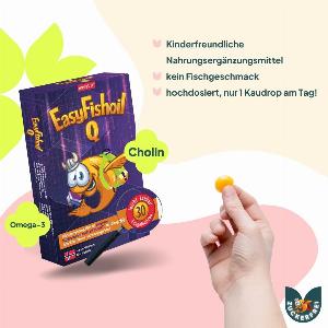 EasyFishoil Q  Omega 3 mit Cholin Vitamin B6 B12 Folsäure  30 Stück