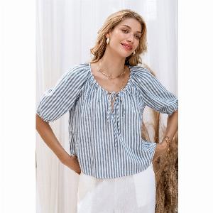 Quiet Charm Striped Blouse