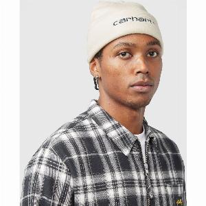 Carhartt WIP Script Beanie Ecru