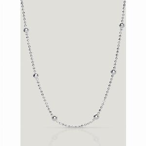 John Greed CANDY Cane Silver Small Large Beaded Chain Necklace For Women