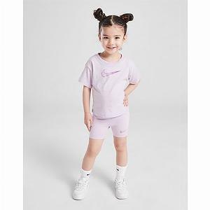 Nike Girls Swoosh TShirtShorts Set Infant  Purple