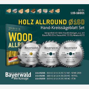 25 Rabatt Bayerwald HOLZ ALLROUND Ø160 HandkreissägeblattSet