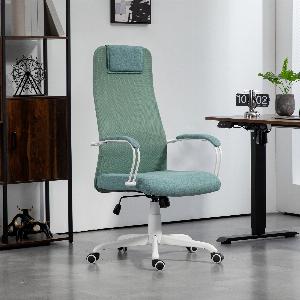 HOMCOM Chaise bureau fauteuil de bureau fonction à bascule hauteur dassise réglable charge 120 kg 58 x 61 x 115125 cm vert