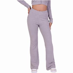 Occasione Pantaloni a zampa in velluto con logo triplo 69