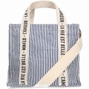 Sparen Sie 17 auf StreifenMiniShopper in Blau und Weiß