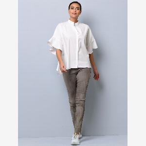 Oversizedbluse mit großem Volantärmel
