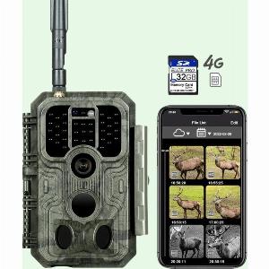 Caméra de chasse 4G LTE 32MP 1296P nocturne avec SIM et SD 32Go 34