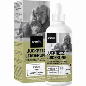 Juckreizlinderung  250ml Lösung  für Hunde amp Katzen ständig kratzende trockene amp juckende Haut  Natürliches Hautpflege für Hunde amp Katzen