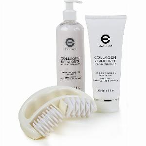 Elizabeth Grant Collagen ReInforce Set Includes 200ml Body Cream  280ml Body Serum with Massage Tool