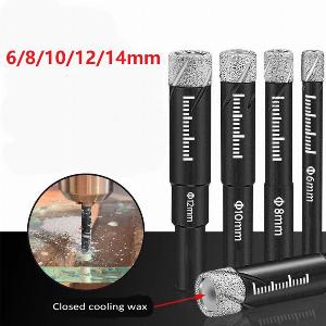 1pc Diamond Dry Drill Bits Hole Saw For Marble Ceramic Tile Glass 65mm Black New 6mm