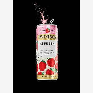 Sparkling Tea  Refresh  Raspberry and Lemon  Sparkling Tea with Added Magnesium Niacin  Vitamin C  4 Pack  Twinings