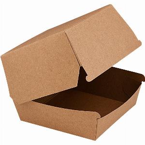 WIMEX Burgerbox mit Fettbarriere 11x11x9 cm LxBxH braun 50 Stück  Packung