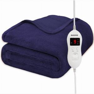 Auronic Electric Blanket  Wärmedecke  9 Wärmestufen  1 Person  160x120cm  Blau
