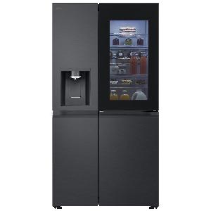 LG GSXE90EVAD InstaView American Fridge Freezer in Black Steel with Ic