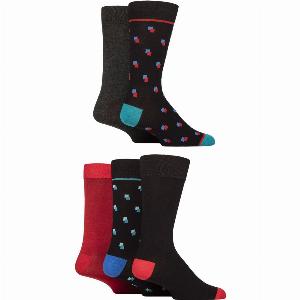 Get 33 Off Mens 5 Pack SOCKSHOP Wildfeet Bamboo Spotty Socks 711