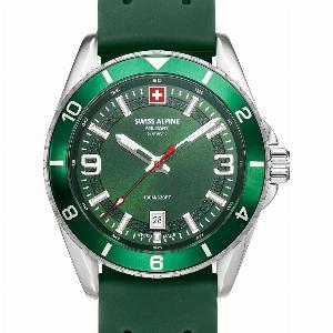 Swiss Alpine Military 70341834 Herrenuhr Sierra silber grün 42mm 10ATM