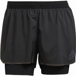 Short Adidas Adizero 2 En 1 Noir Femme Taille XS
