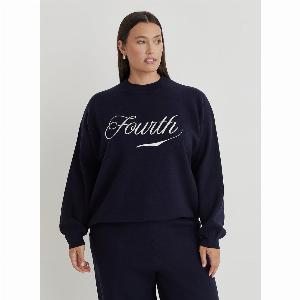 Navy Curve Knitted Fourth Jumper Avery