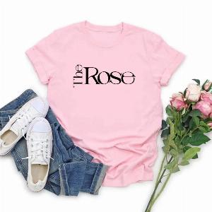 The Rose Kpop Tshirt Back To Me Camicia Gruppo coreano Tee Donna Tshirt grafiche Tshirt manica corta Streetwear Top Abbigliamento donna L borgogna