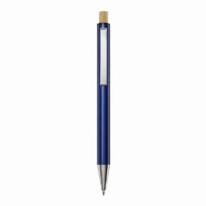 Promotional Cyrus recycled aluminium ballpoint pen  Navy  branded with your logo