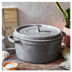 Staub La Cocotte 24 cm Ronde Gris graphite Fonte