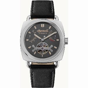 Ingersoll The Nashville Automatic Grey Dial Black Leather Strap Menaposs Watch I13002
