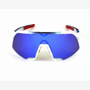 Sweet Years Unisex Mascherina Sweet Years TR526 04 Outlet sunglasses Plastic White Blue Mask Normal Flash