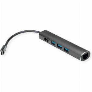 Value docking usb  c 1x 4k hdmi 3x usb32 gen1 1x gigabit ethernet