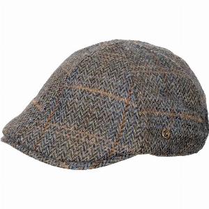 Gr M  Gatsby Schiebermütze Vecchio Tweed olivkariert  5657 L