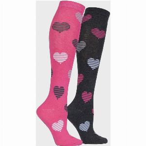 Get 43 Discount on Storm Bloc Equestrian Kids Heart Socks 2 Pack  Pink