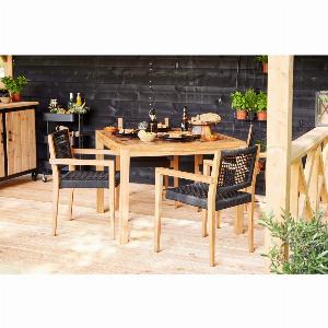 Garden Table and Chair Set  Square 100 x 100cm