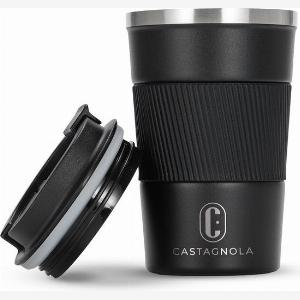 19 Rabatt Castagnola Thermosbecher  380 ML Edelstahl  Schwarz