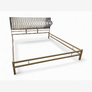 17 Rabatt auf Luciano Frigerios Bettrahmen mit MessingKopfteil 70er
