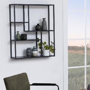 Enjoy 39 Off the Sparks Black Wooden Wall Shelf with Four Levels
