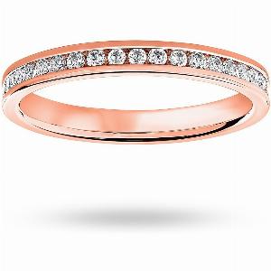 18 Carat Rose Gold 050 Carat Brilliant Cut Channel Set Full Eternity Ring  Ring Size O
