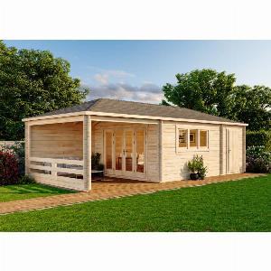 Abri de jardin modèle Montana44 avec extension