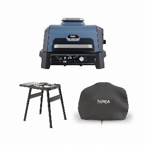 Ninja Woodfire Pro Connect XL Electric BBQ Grill Smoker with Stand Cover