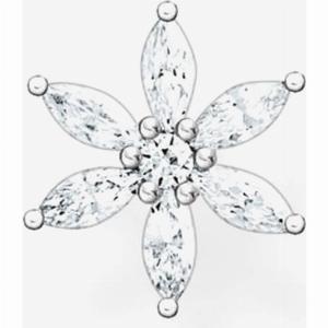 THOMAS SABO Sterling Silver Cubic Zirconia Flower Single Stud Earring H219605114