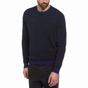 Tonal Jacquard Jumper In Medieval Blue