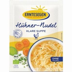 Hühnersuppe mit Nudeln im Beutel