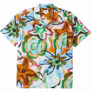 Obey Requiem Woven SS Shirt Golden Brown Multi