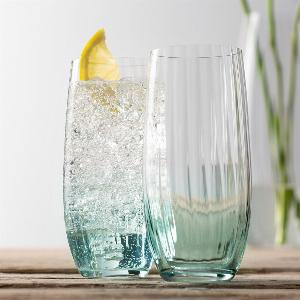 Galway Crystal Erne Aqua Hiball Glasses Set of 2 Was 2990 Now 1195