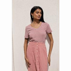 Moda Mare Positano Sconto del 27% su Tshirt a righe color rosa taglia M