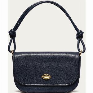 Navy Leather Cara Clutch Bag Navy Leather Cara Clutch Bag