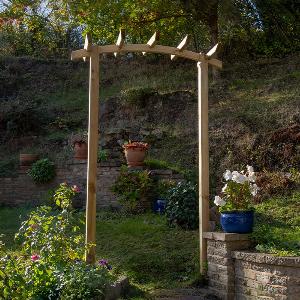 Forest Hanbury Dome Top Wooden Garden Pergola Arch 45 x 18
